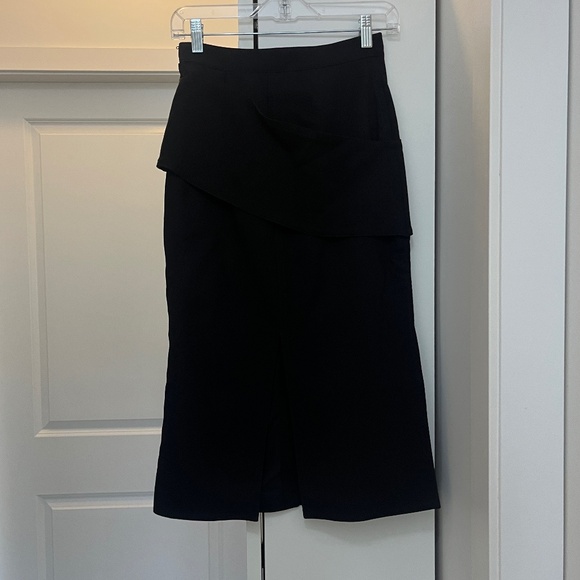 ALEXANDER MCQUEEN black pencil skirt with sash - Picture 5 of 10